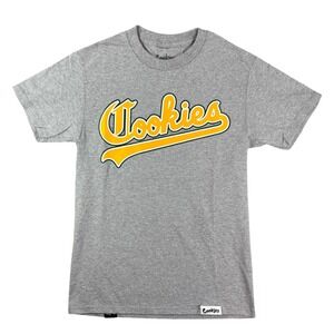 Cookies Ivy League SS Tee Heather Grey Forest Green Mens Small CM241TSP96 New